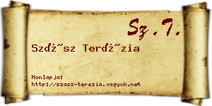Szász Terézia névjegykártya